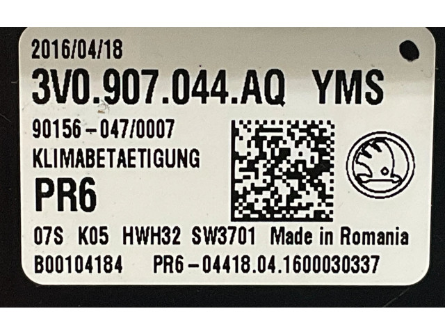 Блок управления климат-контролем 3V0907044AQ, 3V0820075   Skoda Superb B8 (3V)