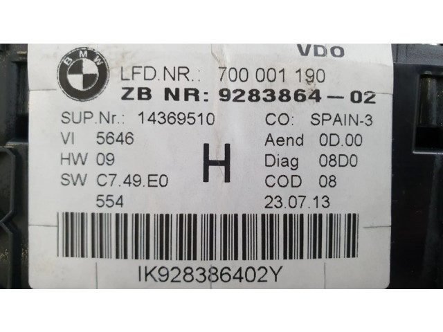 Панель приборов 9283864   BMW Z4 E89       
