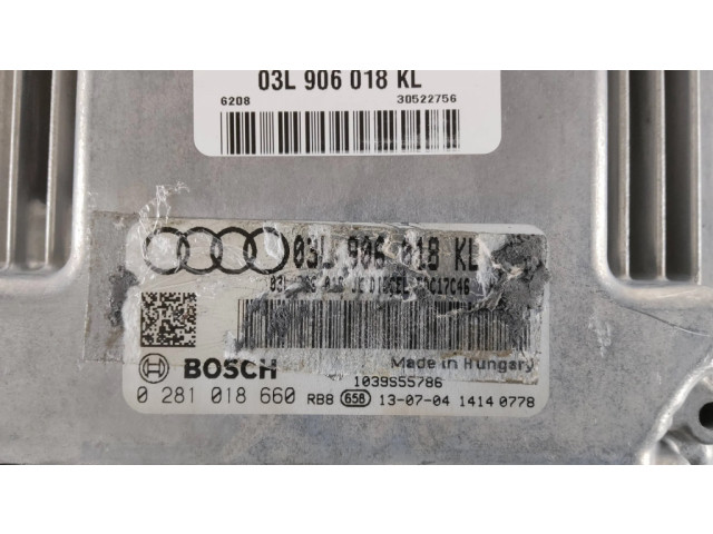 Řídící jednotka 03L906018KL, 0281018660   Audi A4 S4 B8 8K 2012