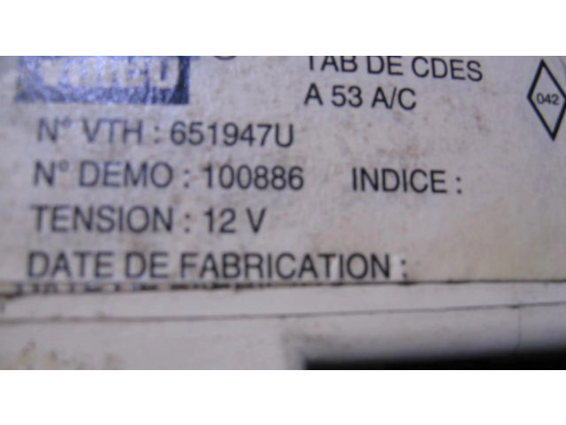 Блок управления климат-контролем 651947U   Renault Scenic I