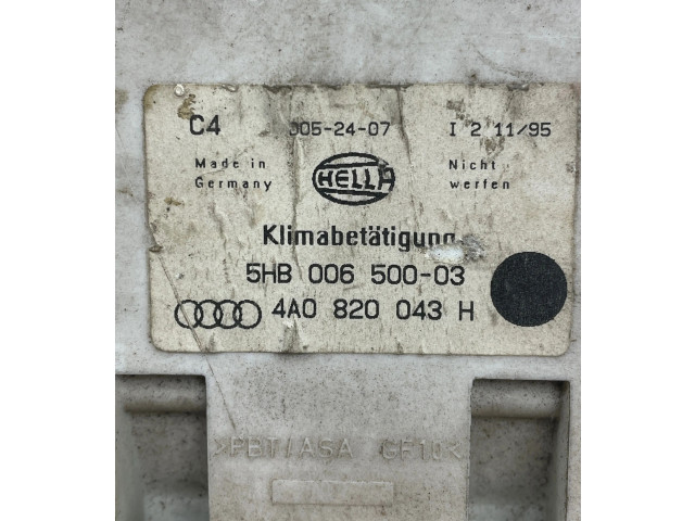 Блок управления климат-контролем 4A0820043H, 5HB00650003   Audi A6 S6 C4 4A