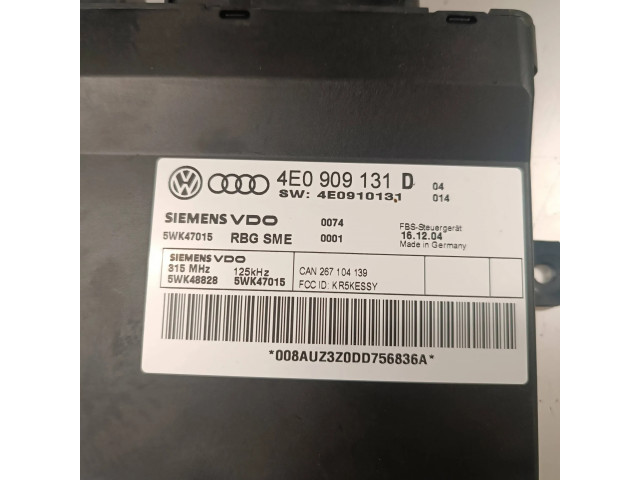 Блок управления 4E0909131D, 4E0910131   Audi A8 S8 D2 4D