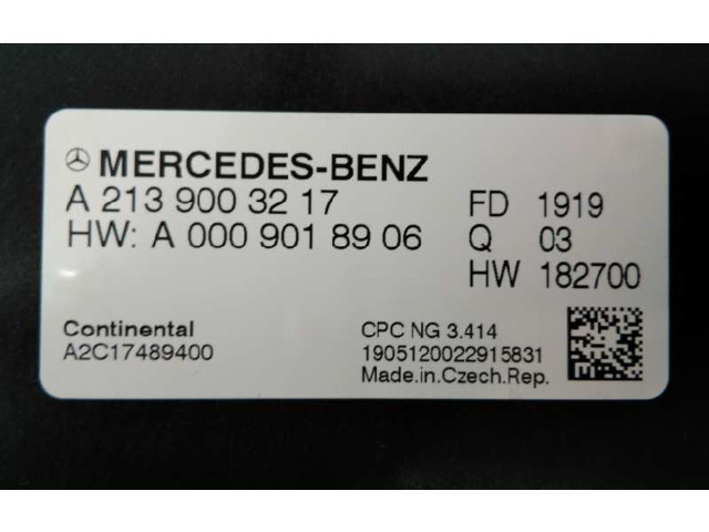 Блок управления A2139003217, A0009018906   Mercedes-Benz C W205