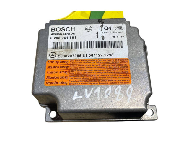 Блок подушек безопасности 2038207385, 0285001881   Mercedes-Benz C W203