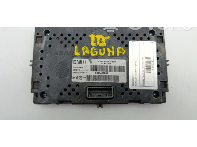 Дисплей    280340026R, 28121194-4   Renault Laguna III
