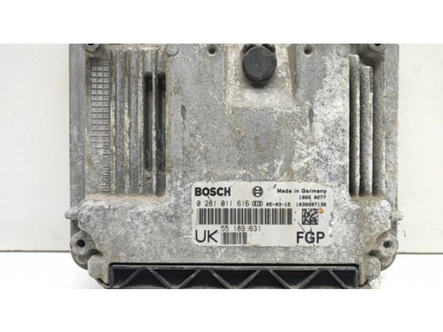 Řídící jednotka 55189631, 0281011616   Opel Vectra C 2008