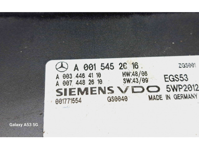 Блок управления коробкой передач A0015452616   Mercedes-Benz C W204