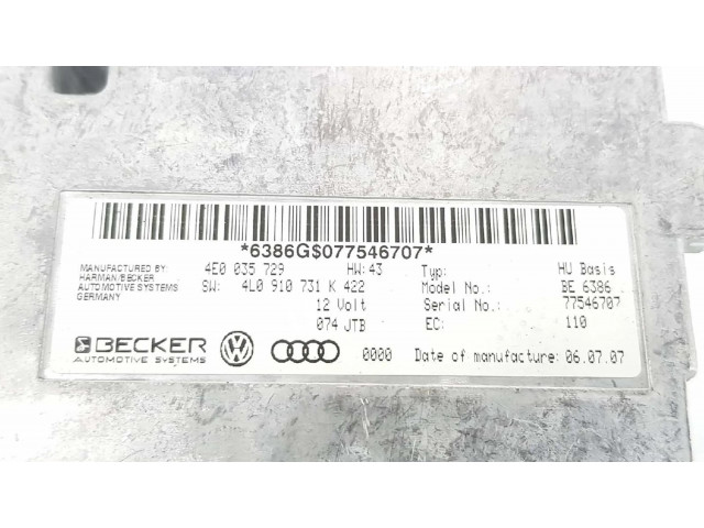 Блок управления 4E0035729   Audi Q7 4M