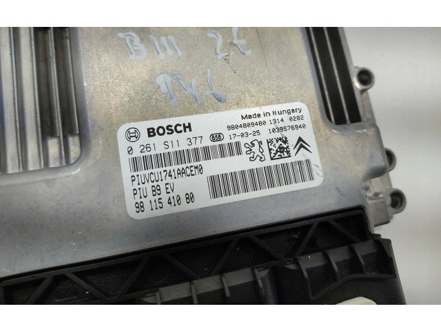 Блок управления двигателем ECU 9811541080   Peugeot Partner