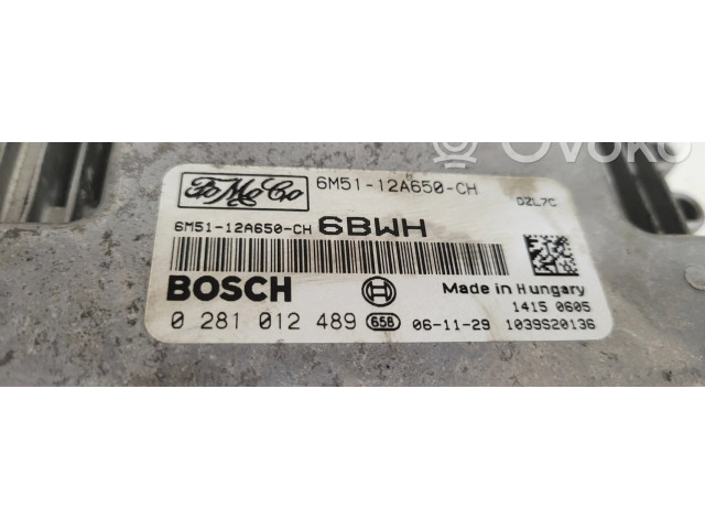 Блок управления двигателя 6M5112A650CH, 0281012489   Ford Focus C-MAX