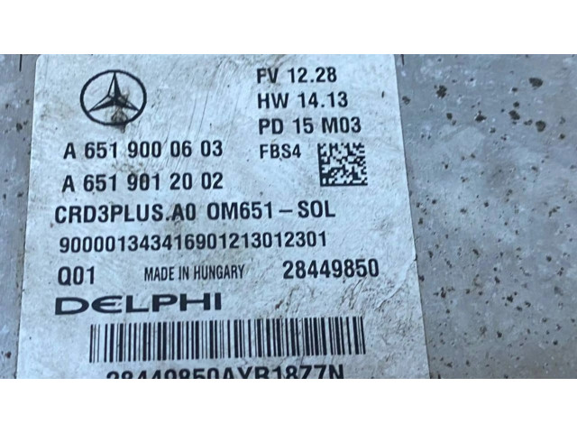 Řídící jednotka A6519000603, A6519012002   Mercedes-Benz C W205 2015
