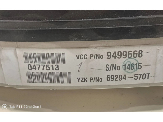 Přístrojová deska  Volvo XC70 2001 9499668, 0477513  