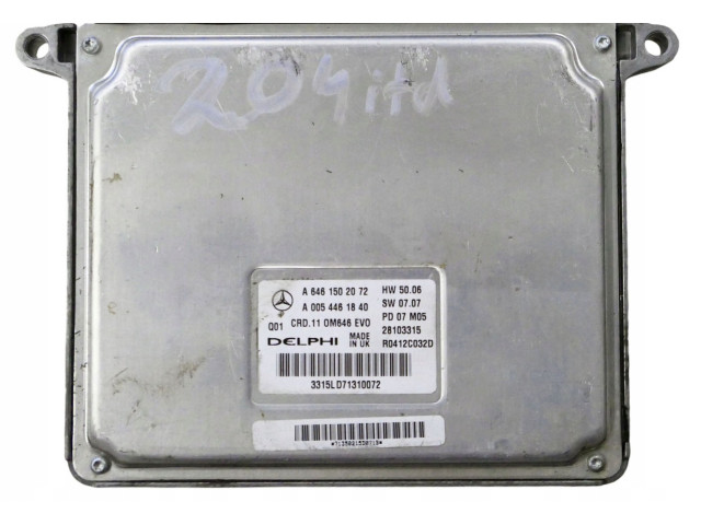 Řídící jednotka A6461502072, A005446184   Mercedes-Benz C W204 2008