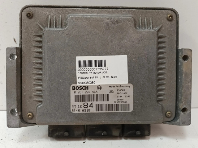 Řídící jednotka 9648380380   Peugeot 807 2002
