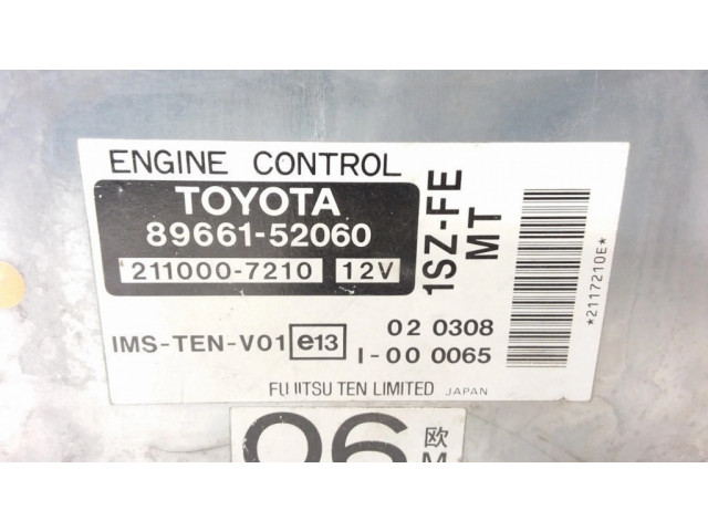 Блок управления двигателя 8966152060, 2110007210   Toyota Yaris