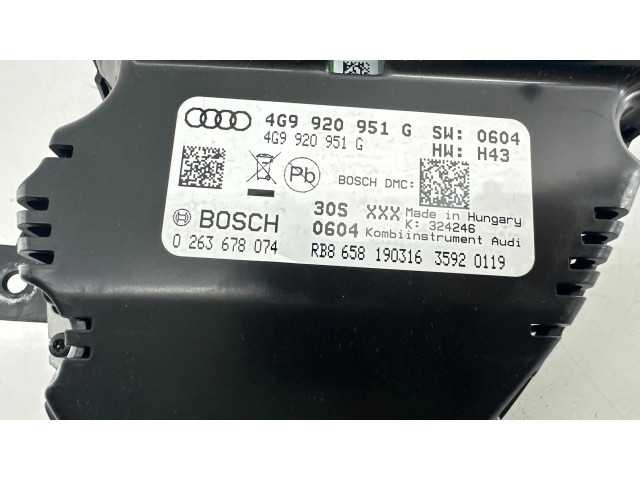 Панель приборов 4G9920951G, 0263678074   Audi A6 Allroad C7       