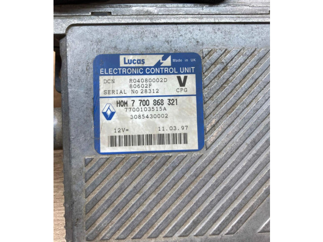 Řídící jednotka 7700868321, 7700103515A   Volvo S40, V40 1995