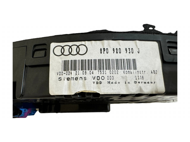 Панель приборов 8P0920930J   Audi A3 S3 8P       