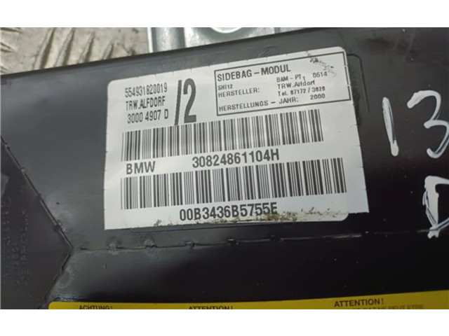 Подушка безопасности в сиденье 30824861104, 30824861104   BMW 3 E46