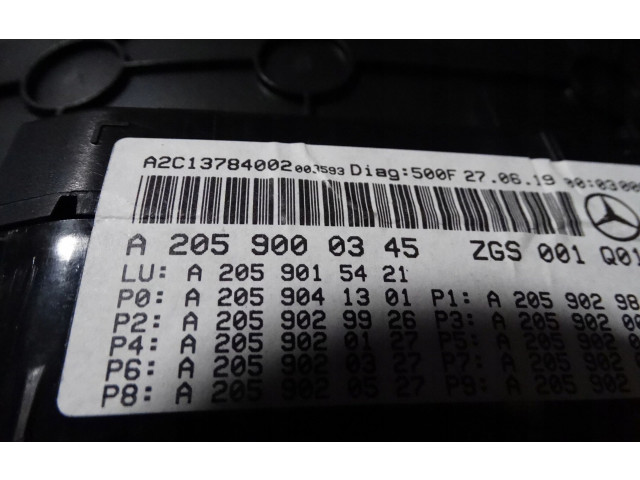 Přístrojová deska  Mercedes-Benz C W205 2021 A2059000345w205  