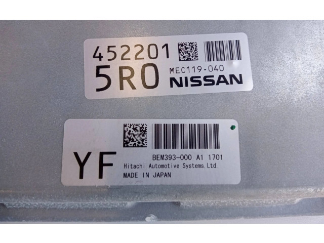 Блок управления двигателем Блок управления MEC119-040, BEM393-000   Infiniti Q70 Y51