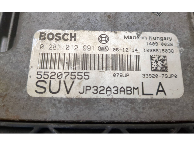 Блок управления двигателя  0281012991, 55207555   Suzuki SX4 