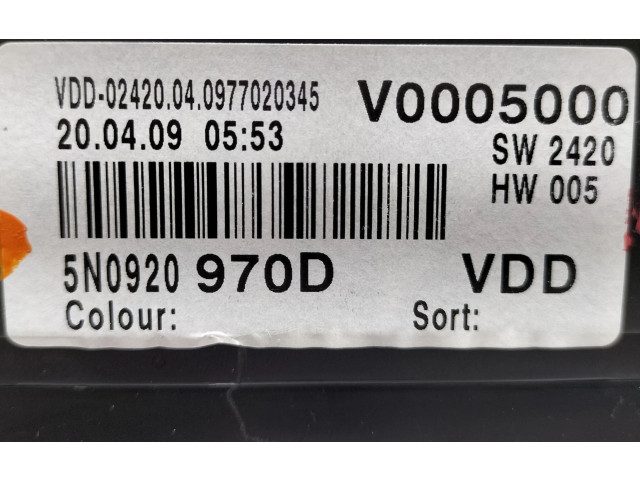 Панель приборов 5N0920970D, A2C53025560MZ   Volkswagen Tiguan       