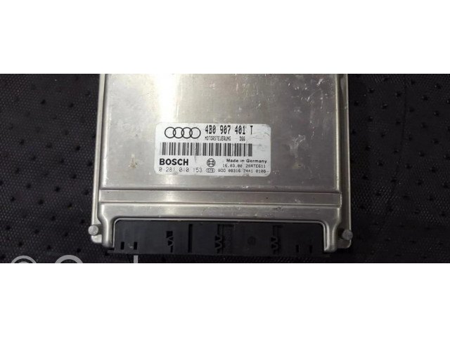 Блок управления двигателя 4b0907401t, 0281010153   Audi A6 S6 C5 4B