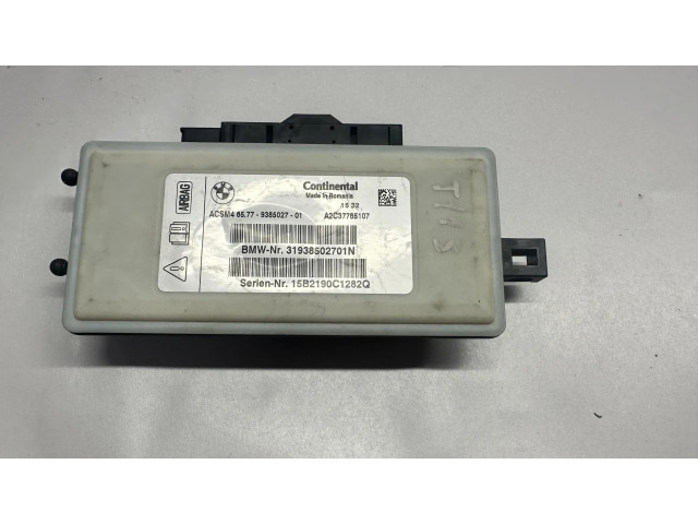 Блок подушек безопасности 9385027, 938502701   BMW 2 F22 F23