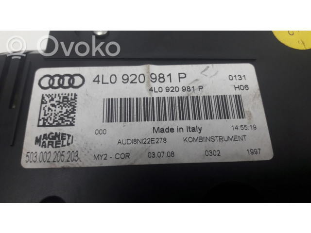 Панель приборов 4L0920981P, 503002205203   Audi Q7 4L       