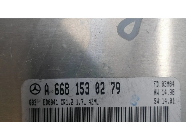 Блок управления двигателя A6681530279, 0281010793   Mercedes-Benz A W168