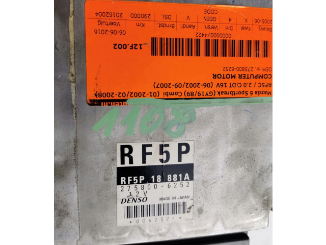 Комплект блоков управления RF5P18881A, RF5P18881A 275800-6252   Mazda Xedos 6