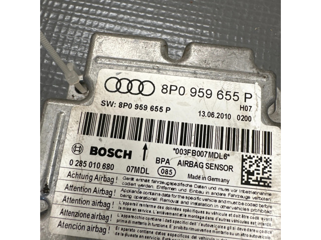 Блок подушек безопасности 8P0959655P, 0285010680   Audi A3 S3 8P