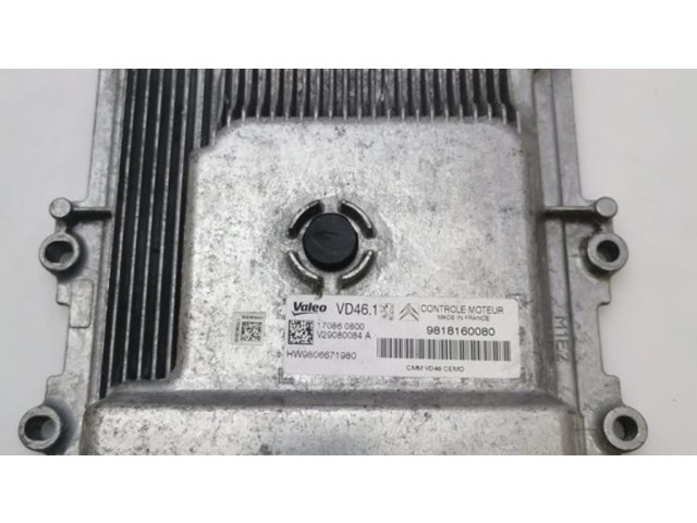 Řídící jednotka 9818160080, HW9806671980   Peugeot 208 2013