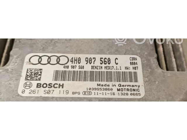 Блок управления двигателя 4H0907560C   Audi A8 S8 D4 4H