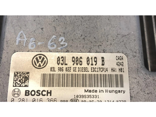 Řídící jednotka 03L906019B, 0281016366   Audi Q5 SQ5 2010