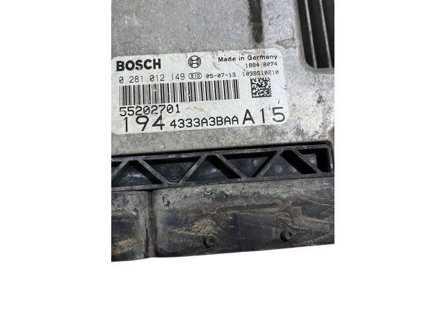 Řídící jednotka 55202701, 0281012149   Fiat Croma 2007