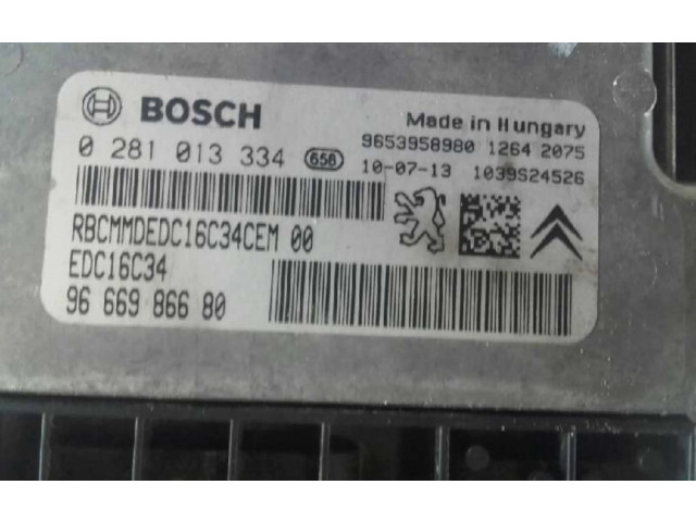 Блок управления двигателем ECU 0281013334   Peugeot  508 RXH  2011 - 2018 года