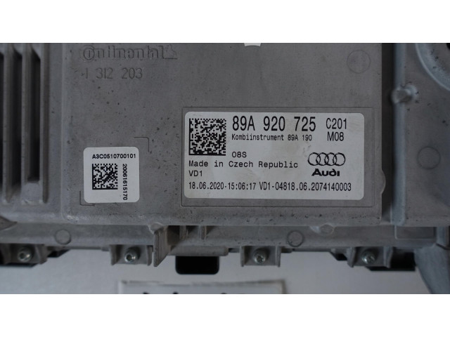 Спидометр (приборный щиток) LICZNIK VIRTUAL ZEGARY LCD AUDI Q4 E-TRON 89A 89A920725   Audi Q4 Sportback e-tron      