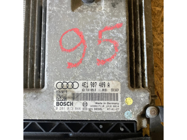 Блок управления двигателя 4E1907409A, 0281013844   Audi A8 S8 D3 4E