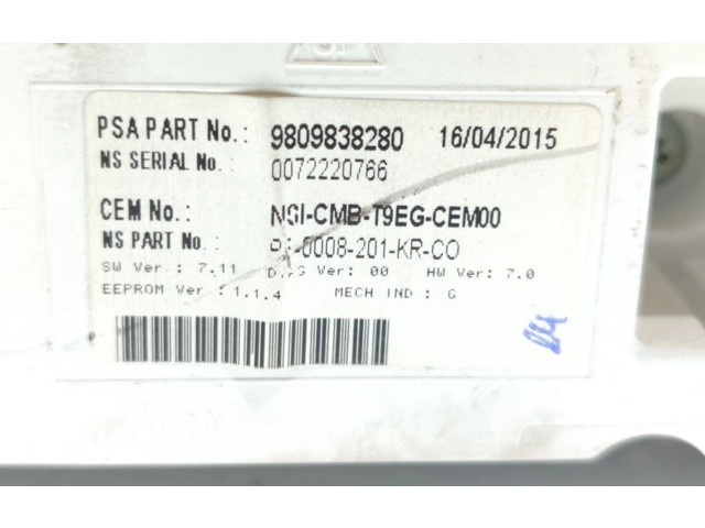 Přístrojová deska  Peugeot 308 SW  2015 9809838280  