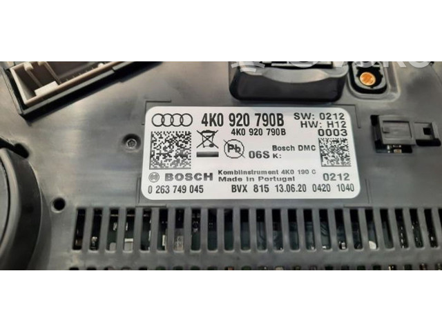 Přístrojová deska  Audi A6 S6 C8 4K 2020 4K0920790B  