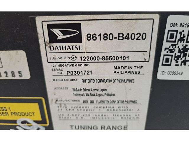 Рулевая рейка  Радио/ проигрыватель CD/DVD / навигация 86180-B4020, 86180-B4020   Daihatsu Terios  -  года