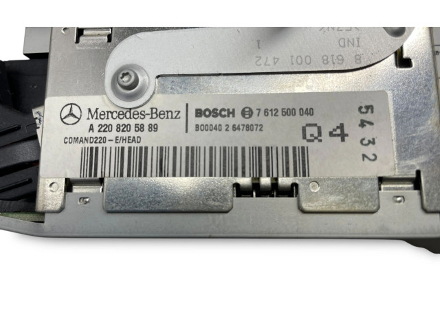 Турбина Радио/ проигрыватель CD/DVD / навигация Mercedes-Benz S W220  A2208205889, 7612500040   для двигателя OM 648.960      