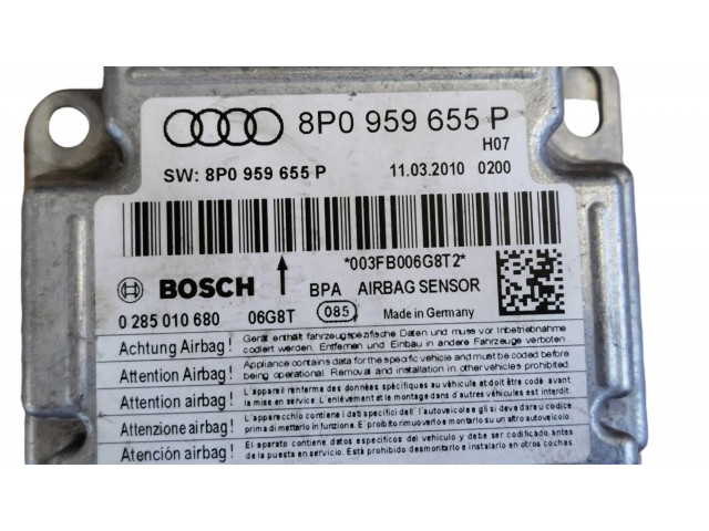 Блок подушек безопасности 8P0959655P, 0285010680   Audi A3 S3 8P