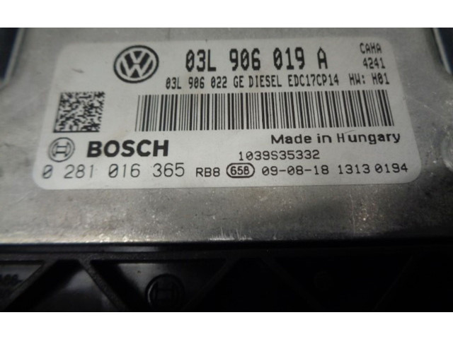 Řídící jednotka 03L906019A, 0281016365   Seat Exeo (3R) 2009