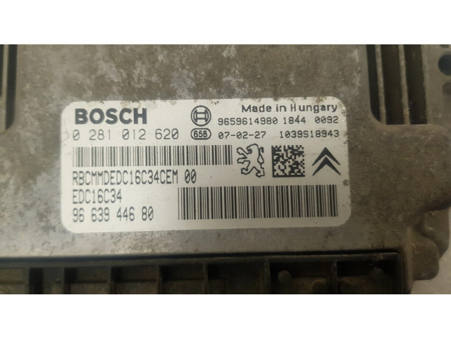 Блок управления двигателя 9663944680, 0281012620   Citroen Berlingo