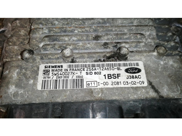 Řídící jednotka 2S6A12A650BL, 5WS40037K   Ford Fiesta 2004