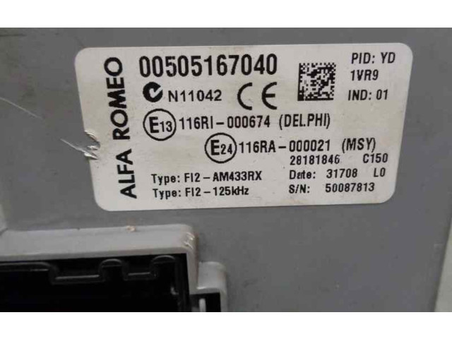 Pojistková skříňka Řídící jednotka BSM 00505167040   Alfa Romeo Mito 2009