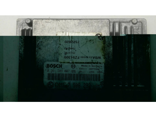Řídící jednotka DME7508292, 0261209007   BMW 3 E46 2003